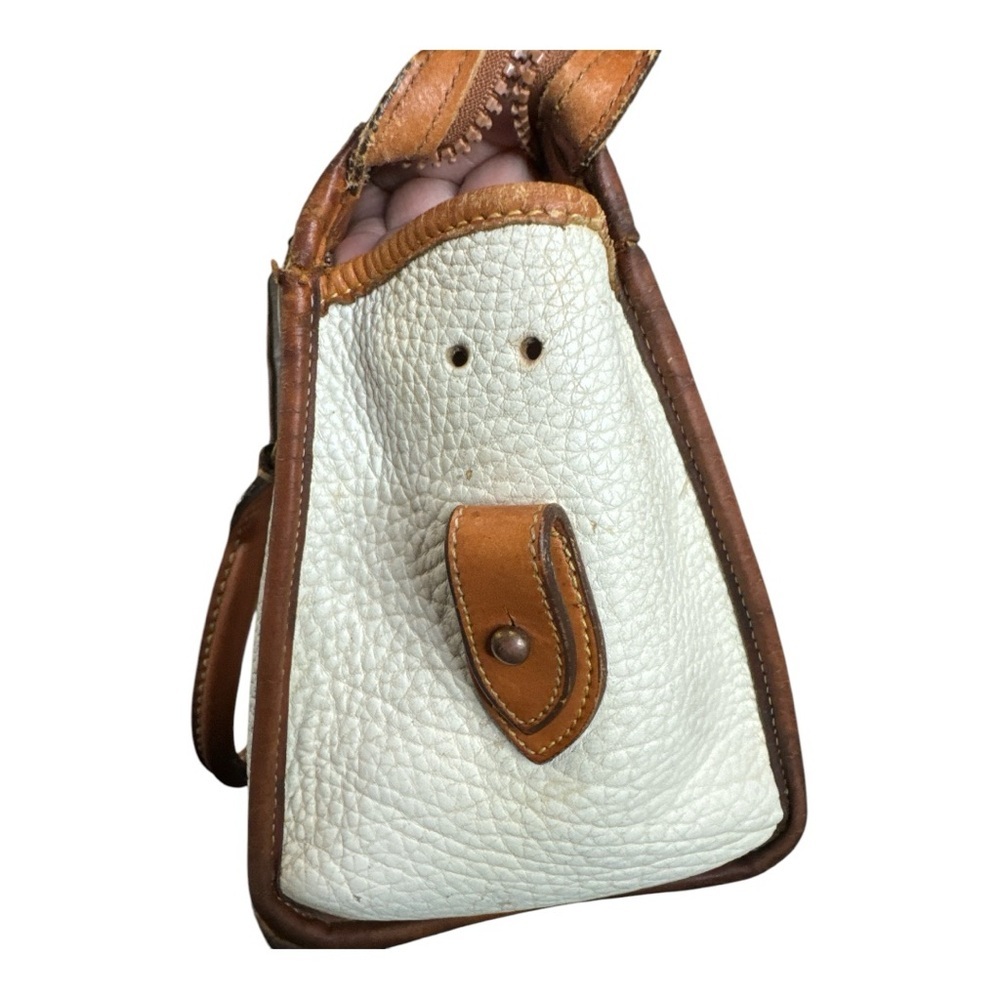 Project Dooney & Bourke White and Tan Leather Satchel - Picture 11 of 11